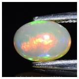 0.68ct 7x5mm Oval Cabochon Natural White Opal - Op