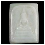 39.40ct 29x21mm Gautama Buddha Thai Carving White