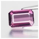 0.83ct VS Octagon Natural Pinkish Purple Rhodolite