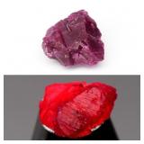 3.18ct 9.5x9mm Rough Natural Purplish Red Ruby - U