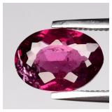 1.30ct 8.5x6mm Oval Natural Purplish Pink Rhodolit