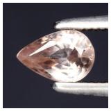 0.45ct Pear Natural Light Pinkish Champagne Zircon