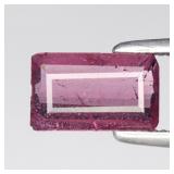0.81ct Octagon Natural Purplish Pink Rhodolite Gar