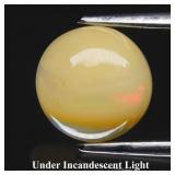 1.11ct 7.5mm Round Cabochon Natural White Opal - R