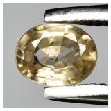 0.26ct 4x3.2mm Oval Natural Light Champagne Zircon
