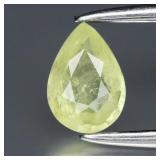 0.38ct 5.8x4mm Pear Natural Green Sapphire - Heate