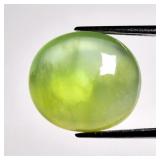 12.95ct 14.5x13mm Oval Cabochon Natural Green Preh