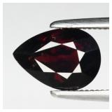 1.38ct 8.5x6mm Pear Natural Orangish Red Garnet -