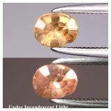0.39ct 5x3.8mm Oval Natural Color Change Garnet -