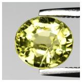 0.82ct 6.3x5.7mm Oval Natural Green Tourmaline - U
