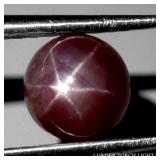 Round Cab 100% Natural 6 Rays Red Star Ruby Africa