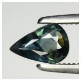0.50ct 6.3x4.2mm Pear Natural Blue Green Sapphire