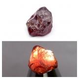 4.07ct 10x9mm Rough Natural Reddish Pink Rhodolite