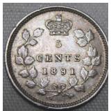 Canada 5 Cents 1891