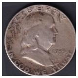 USA Franklin Half Dollar 1953