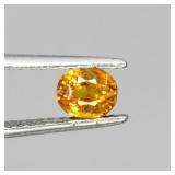 Oval Cut Natural Heated Top Orange Sapphire Austra