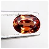 Oval Cut Natural Unheated Top Orange Zircon Tanzan