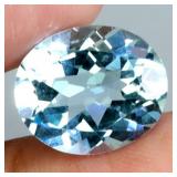 Oval Cut Natural Top Sky Blue Topaz Africa 5.76ct