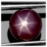Round Cabochon 100% Natural Red 6 Rays Star Ruby A