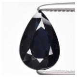 0.83ct 7.2x5mm VS Pear Natural Deep Blue Spinel -
