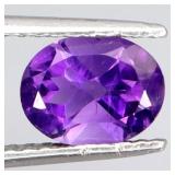 Pair 2pcs Oval Natural Top Rich Purple Amethyst Ur