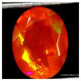 Oval Cut Natural AAA Hot Rainbow Orange Fire Opal