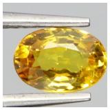 Oval Cut Natural Heated Yellow Sapphire Australia