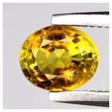 0.53ct Oval Natural Greenish Yellow Tourmaline - U