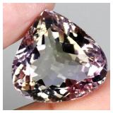 Heart Cut Natural Bi Color Purple Yellow Ametrine
