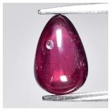 2.93ct Pear Cabochon Natural Purplish Pink Rhodoli