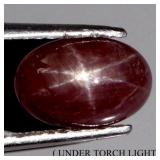 Oval Cab 100% Natural Red 6 Rays Star Ruby Africa