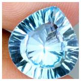 Heart Concave Cut Natural Swiss Blue Topaz 6.03ct