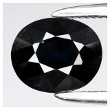 1.32ct 6.7x5.5mm Oval Natural Deep Blue Spinel - T