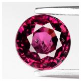 1.99ct 6.8mm Round Natural Purplish Pink Rhodolite