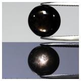 9.31ct Oval Cabochon Black 6 Ray Star Sapphire Hea