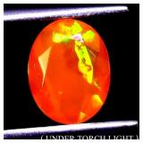 Oval Cut Natural AAA Hot Rainbow Orange Fire Opal