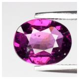 1.32ct 7.3x6mm Oval Natural Pinkish Purple Rhodoli