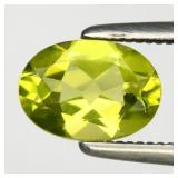 0.85ct 7x5mm VS Oval Natural Green Peridot - Untre