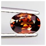 Oval Cut Natural Unheated Top Orange Zircon Tanzan