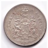 Canada 50 Cents 1962 Maple Leaf