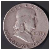 USA Franklin Half Dollar 1952