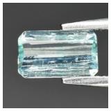 0.50ct 7x4mm Octagon Natural Bluish Green Beryl -