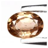 0.39ct 4.8x3.5mm VS Oval Natural Champagne Zircon