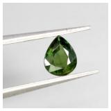 Pear Cut Natural Heated Only Green Sapphire Austra