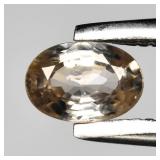 0.34ct 4.5x3.2mm Oval Natural Light Champagne Zirc