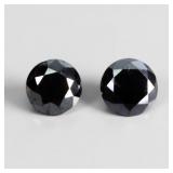 Pair 2p 0.12ct 2mm Round Brilliant Cut Diamond Nat