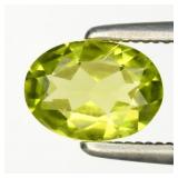 0.73ct 6.8x5mm VS Oval Natural Green Peridot - Unt