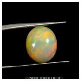 Oval AAA Floral Flash Play Of Color Crystal Fire O