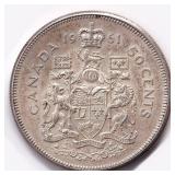 Canada 50 Cents 1961 Maple Leaf
