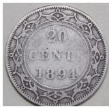 Canada Newfoundland 20 Cents 1894 Obv1